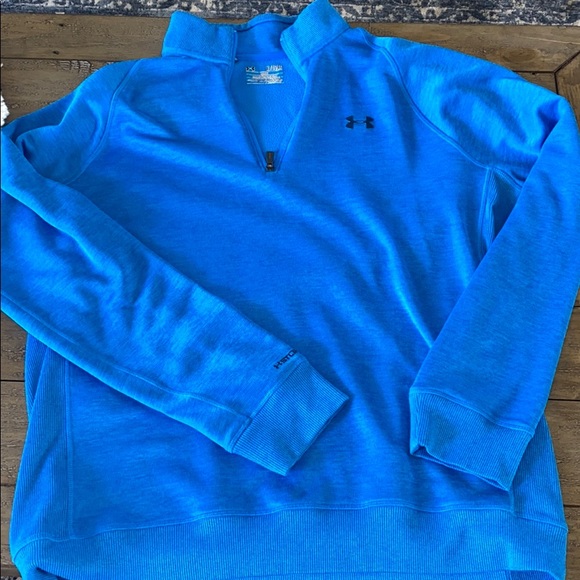 SOLD_Bright Blue Under Armour quarter zip - Picture 5 of 7